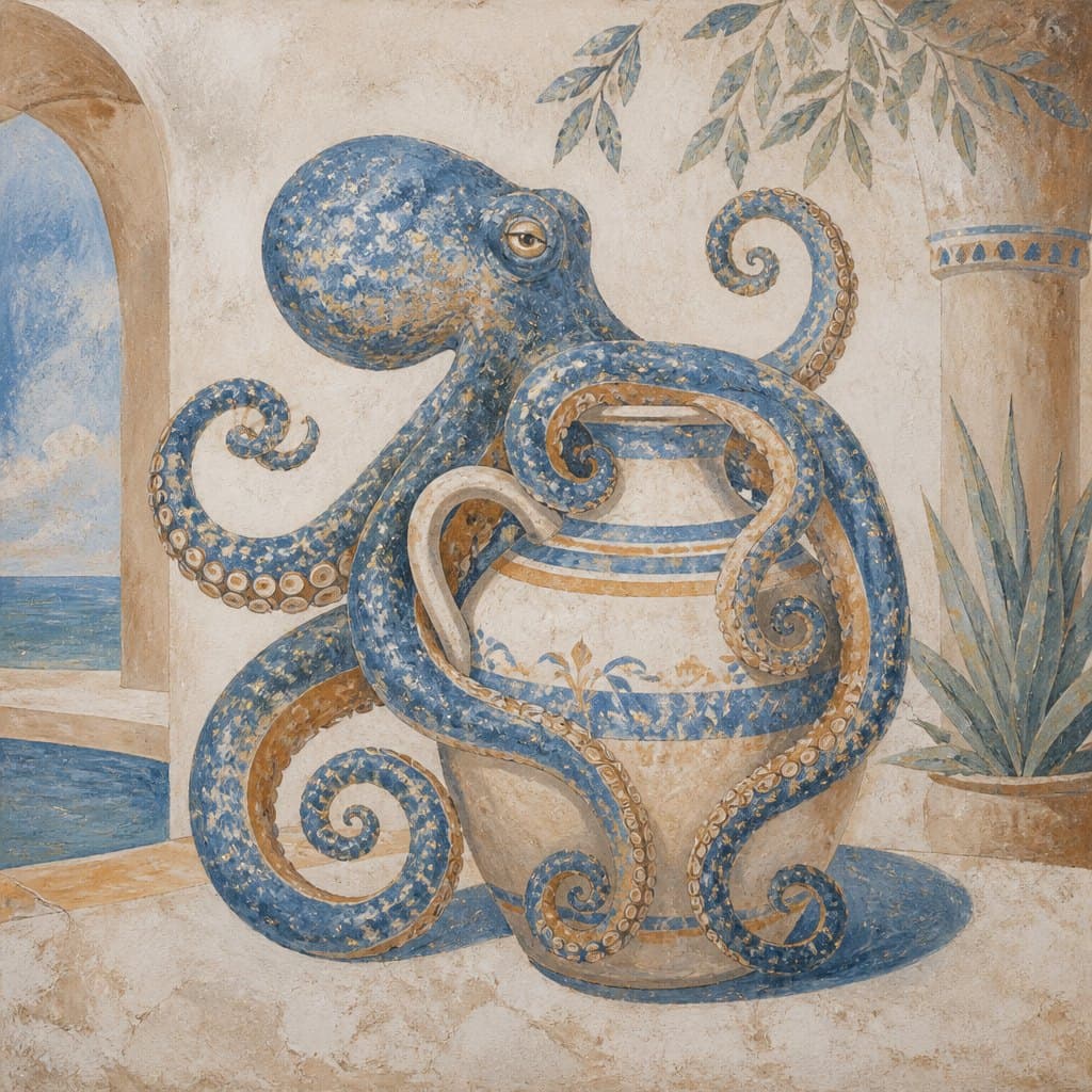 AI-generated interpretation of Aegean Art