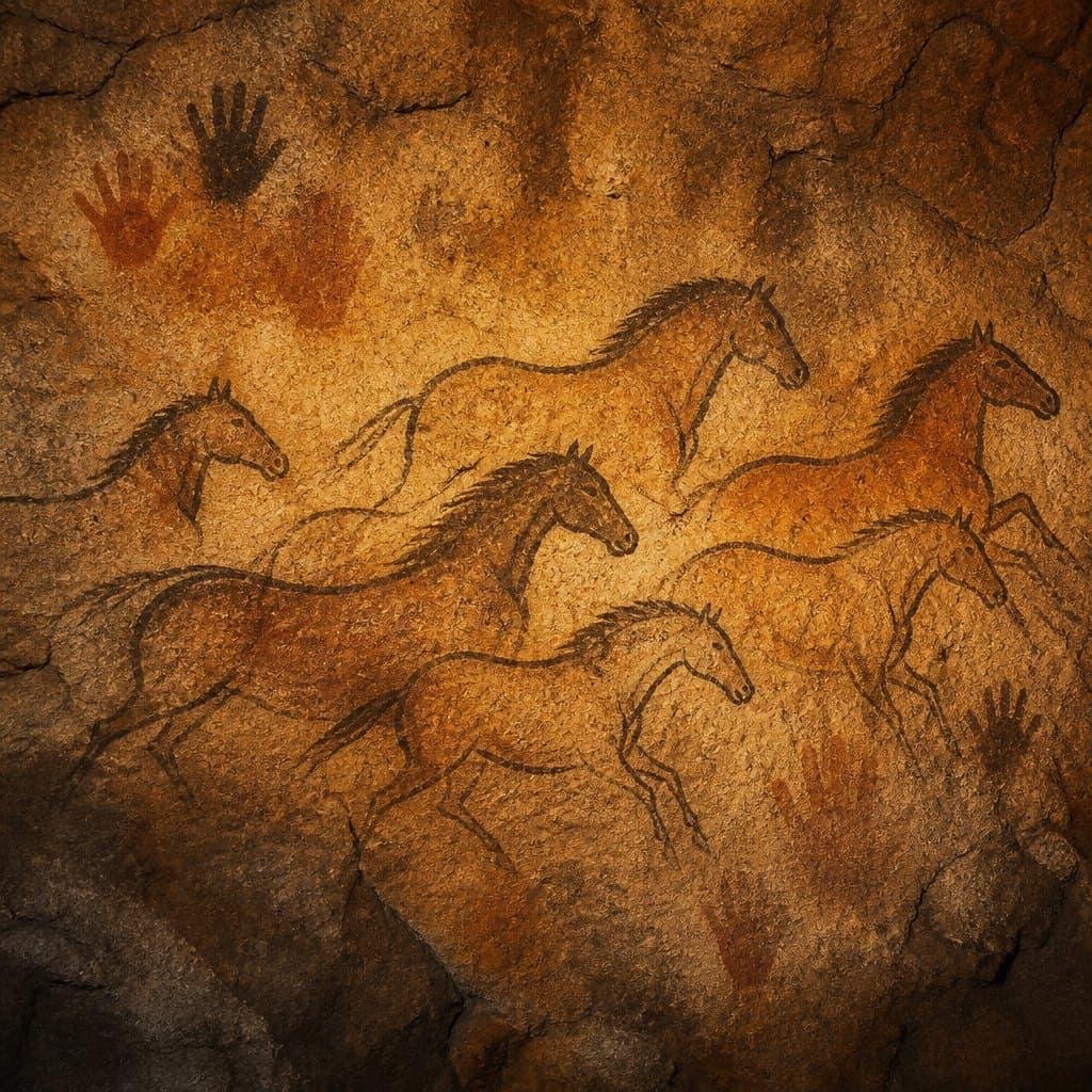 AI-generated interpretation of Prehistoric Art
