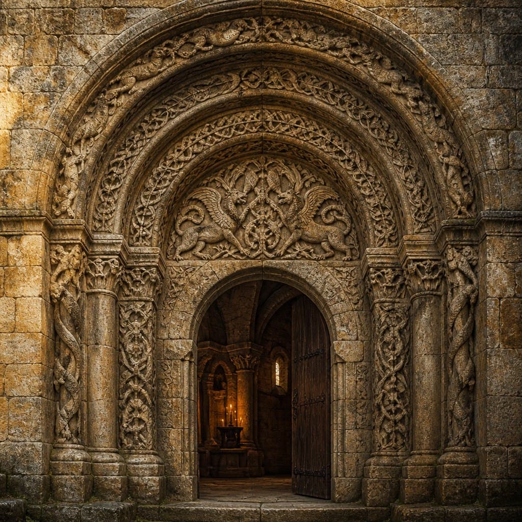 AI-generated interpretation of Romanesque Art