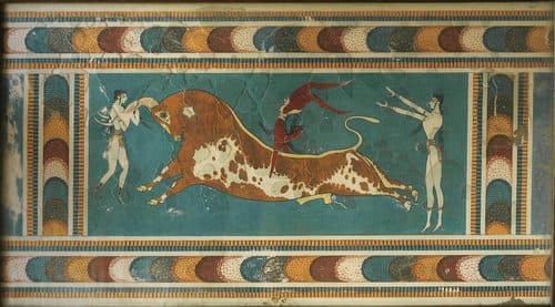 Knossos frise taureau-edit — Aegean Art
