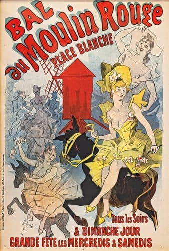 (Albi) Bal au Moulin Rouge place Blanche 1889 - Jules Chéret — Belle Époque Art