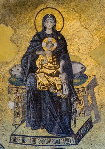 Apse mosaic Hagia Sophia Virgin and Child — Byzantine Art
