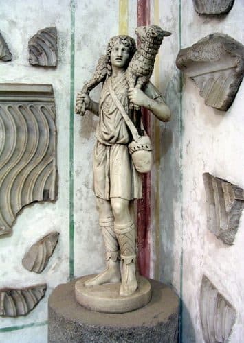 Rom, Domitilla-Katakomben, Der gute Hirte — Early Christian Art
