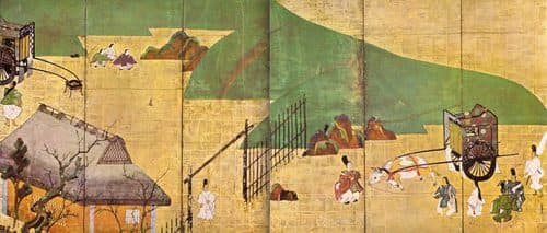 Scène de Sekiya du Roman de Genji par Sōtatsu — Edo Period Art