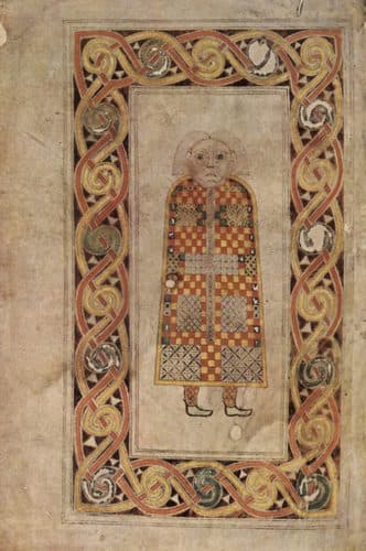 Book of Durrow: Matthew Symbol — Migration Period Art