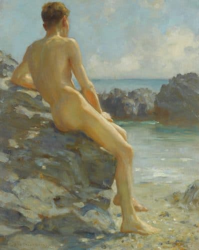 The Batherlabel QS:Len,"The Bather" — Victorian Art