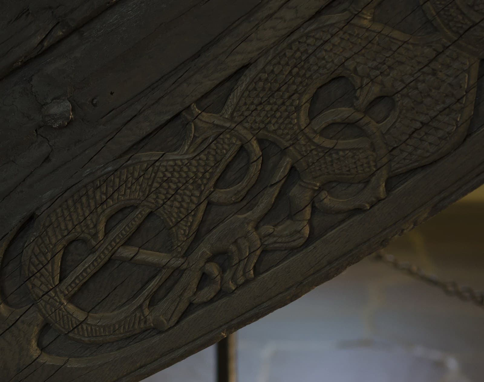 Osebergskipet akter (detalj) — Viking Art